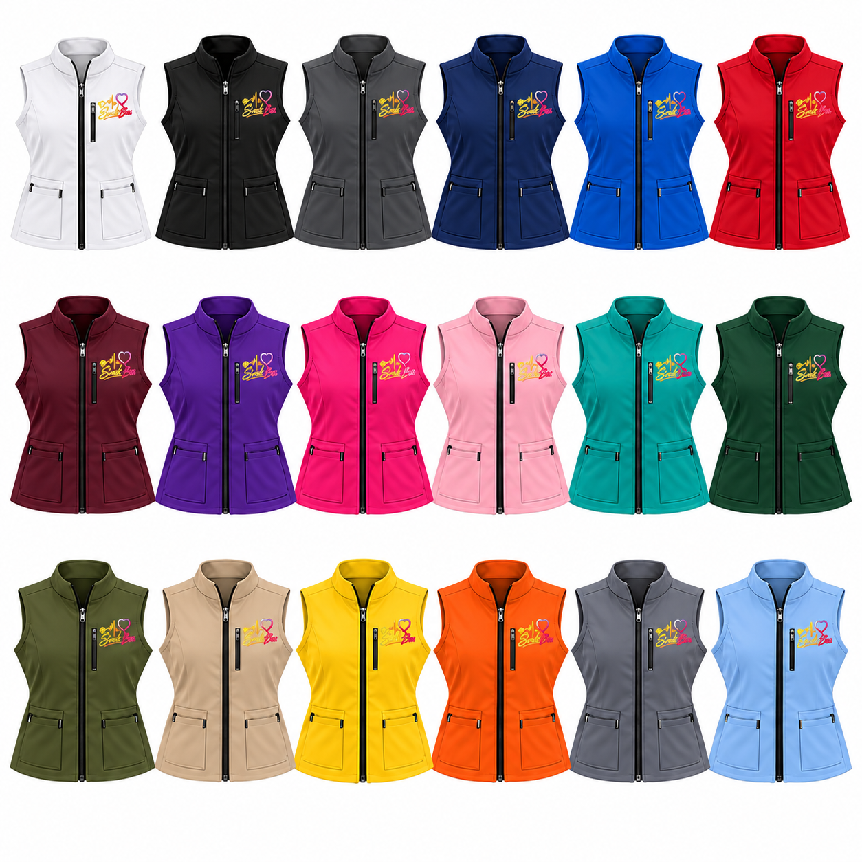 Colorful Softshell Vest Catalog Grid